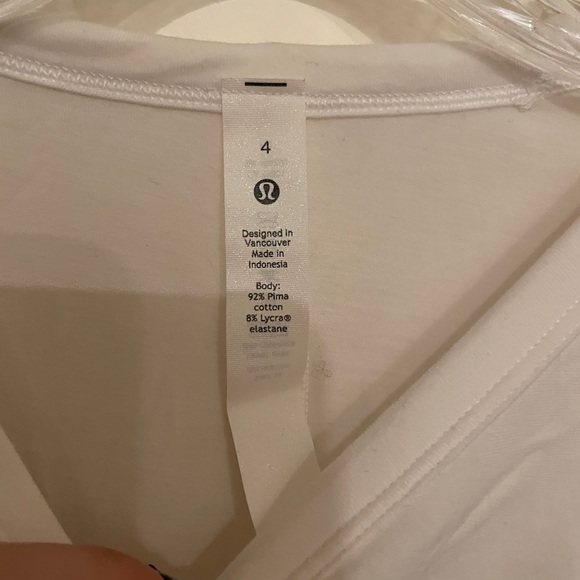 Lululemon Athletica White T-Shirt - Picture 2 of 3